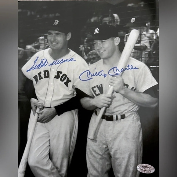 Mickey Mantle MLB Ted Williams Boston Red Sox autograph photo autograph - Picture 1 of 1